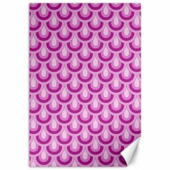 Awesome Retro Pattern Lilac Canvas 12  X 18  