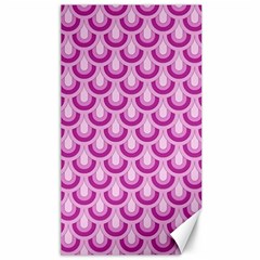 Awesome Retro Pattern Lilac Canvas 40  X 72  