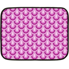 Awesome Retro Pattern Lilac Fleece Blanket (mini)