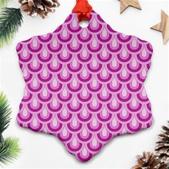 Awesome Retro Pattern Lilac Ornament (snowflake) 