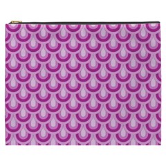 Awesome Retro Pattern Lilac Cosmetic Bag (xxxl) 