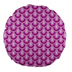 Awesome Retro Pattern Lilac Large 18  Premium Round Cushions