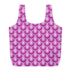 Awesome Retro Pattern Lilac Full Print Recycle Bags (l) 