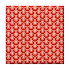 Awesome Retro Pattern Red Tile Coasters