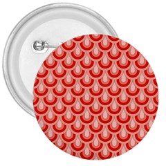 Awesome Retro Pattern Red 3  Buttons