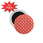 Awesome Retro Pattern Red 1.75  Magnets (10 pack)  Front