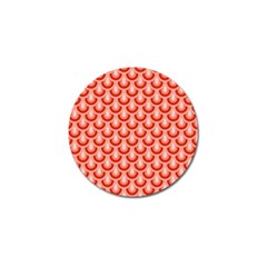 Awesome Retro Pattern Red Golf Ball Marker (4 Pack)