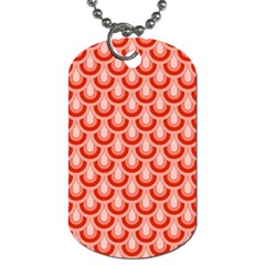 Awesome Retro Pattern Red Dog Tag (two Sides)