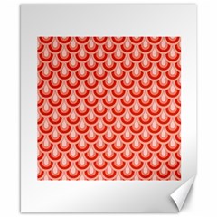 Awesome Retro Pattern Red Canvas 8  X 10 