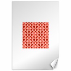 Awesome Retro Pattern Red Canvas 12  X 18   by ImpressiveMoments