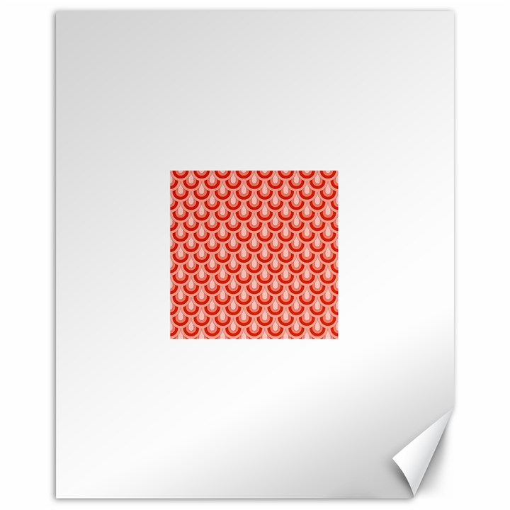 Awesome Retro Pattern Red Canvas 16  x 20  