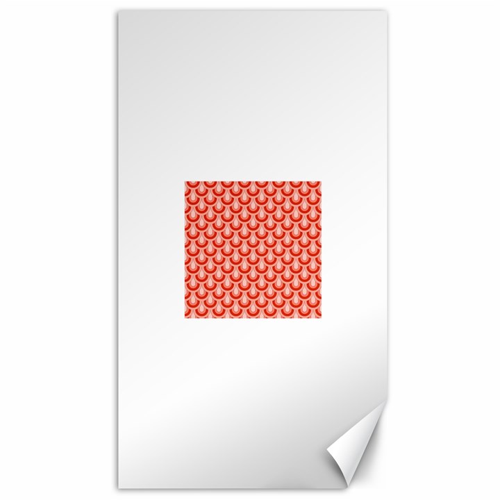 Awesome Retro Pattern Red Canvas 40  x 72  