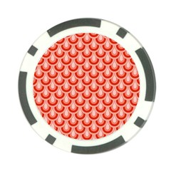 Awesome Retro Pattern Red Poker Chip Card Guards