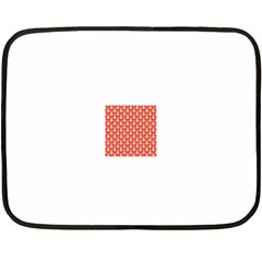 Awesome Retro Pattern Red Double Sided Fleece Blanket (mini) 