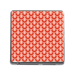 Awesome Retro Pattern Red Memory Card Reader (square)