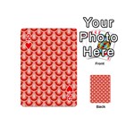 Awesome Retro Pattern Red Playing Cards 54 (Mini)  Front - Heart2