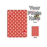 Awesome Retro Pattern Red Playing Cards 54 (Mini)  Front - Heart5