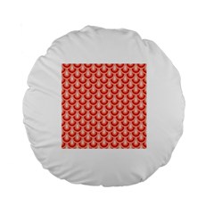 Awesome Retro Pattern Red Standard 15  Premium Round Cushions