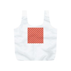 Awesome Retro Pattern Red Full Print Recycle Bags (s) 