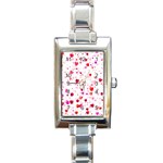 Heart 2014 0601 Rectangle Italian Charm Watches Front