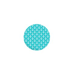 Awesome Retro Pattern Turquoise 1  Mini Buttons