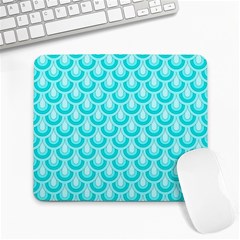 Awesome Retro Pattern Turquoise Large Mousepads