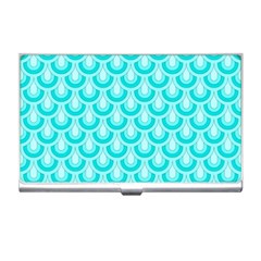 Awesome Retro Pattern Turquoise Business Card Holders