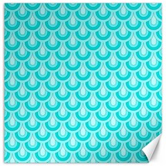 Awesome Retro Pattern Turquoise Canvas 12  X 12  