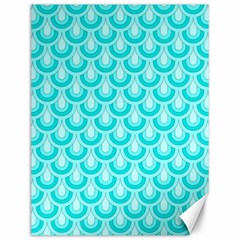 Awesome Retro Pattern Turquoise Canvas 12  X 16  