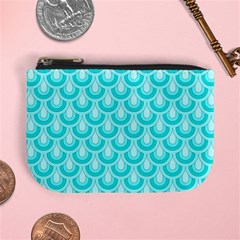 Awesome Retro Pattern Turquoise Mini Coin Purses