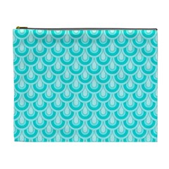 Awesome Retro Pattern Turquoise Cosmetic Bag (xl) by ImpressiveMoments