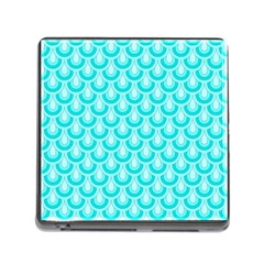 Awesome Retro Pattern Turquoise Memory Card Reader (square)