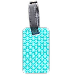 Awesome Retro Pattern Turquoise Luggage Tags (two Sides)