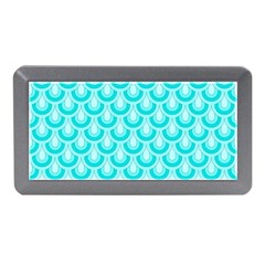 Awesome Retro Pattern Turquoise Memory Card Reader (mini)