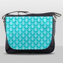 Awesome Retro Pattern Turquoise Messenger Bags