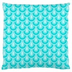 Awesome Retro Pattern Turquoise Large Cushion Cases (one Side) 