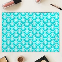 Awesome Retro Pattern Turquoise Cosmetic Bag (xxl) 