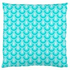 Awesome Retro Pattern Turquoise Large Flano Cushion Cases (two Sides)  by ImpressiveMoments