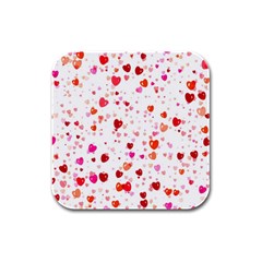 Heart 2014 0602 Rubber Square Coaster (4 Pack) 