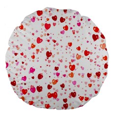 Heart 2014 0602 Large 18  Premium Flano Round Cushions