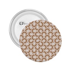 Retro Mirror Pattern Brown 2 25  Buttons