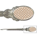 Retro Mirror Pattern Brown Letter Openers Front