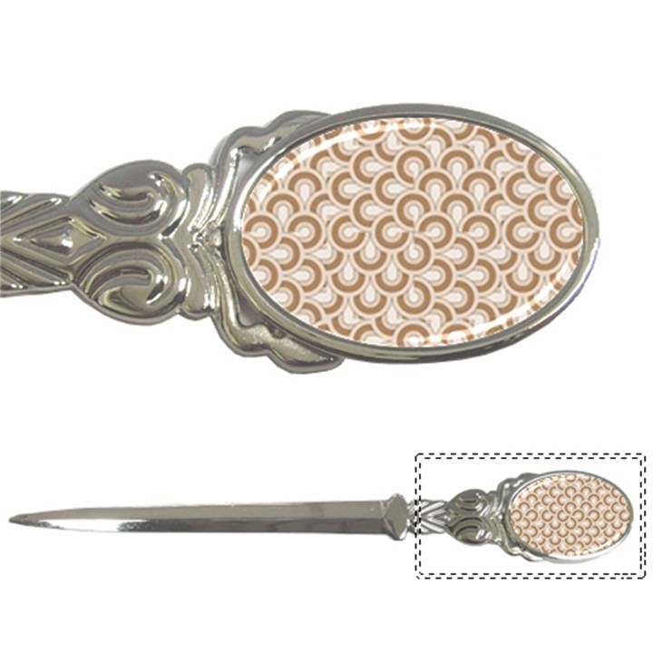 Retro Mirror Pattern Brown Letter Openers