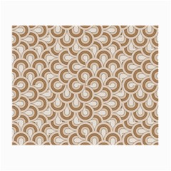 Retro Mirror Pattern Brown Small Glasses Cloth