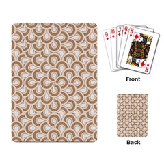 Retro Mirror Pattern Brown Playing Card