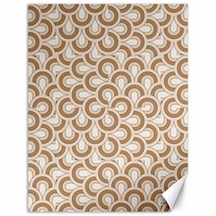 Retro Mirror Pattern Brown Canvas 12  X 16  