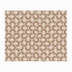 Retro Mirror Pattern Brown Small Glasses Cloth (2-Side) Back