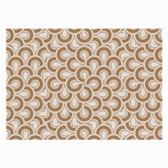 Retro Mirror Pattern Brown Large Glasses Cloth (2-side)