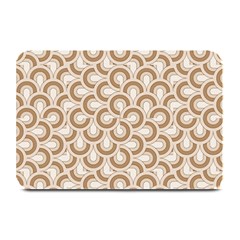 Retro Mirror Pattern Brown Plate Mats