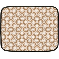 Retro Mirror Pattern Brown Fleece Blanket (mini)